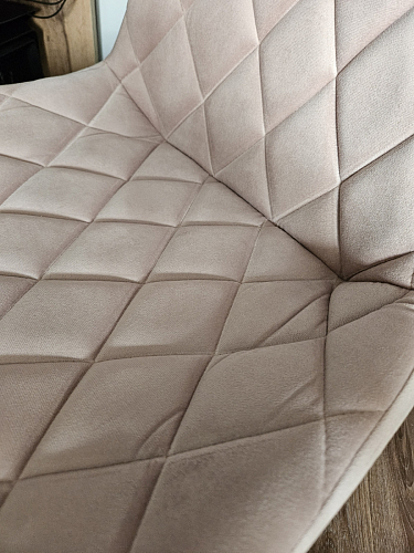 Стул на металлокаркасе Баодин К крутящийся фиолетовый teddy 944 / черный фото покупателя 8