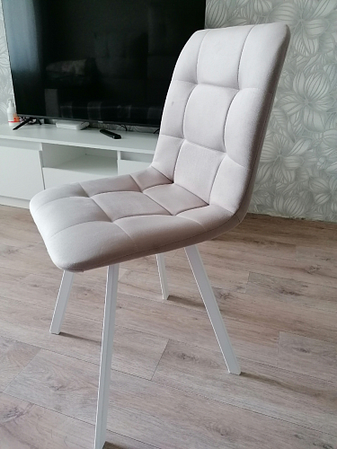 Стул на металлокаркасе Чилли К темно-серый (velutto 32) / черный фото покупателя 394