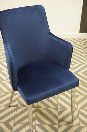 Стул на металлокаркасе Benza blue / black из шоурума 6