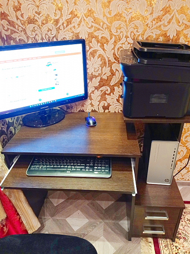 Компьютерный стол Джаз-24 правый дуб сонома фото покупателя 64