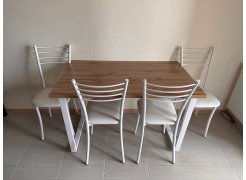 Стол Лота Лофт 140 25 мм юта / белый матовый фото покупателя 335