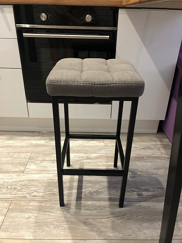 Барный стул Лофт ткань канди крем / черный матовый фото покупателя 37