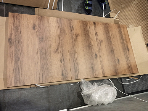 Стол Тринити Лофт 120 32 мм дуб галифакс табако / черный матовый фото покупателя 1