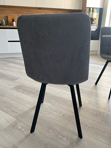 Стул на металлокаркасе Чилли синяя ткань / белый фото покупателя 347