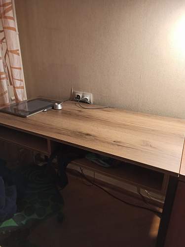 Письменный стол Леон Лофт дуб делано светлый / белый матовый фото покупателя 20