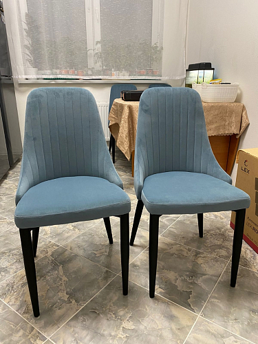 Стул на металлокаркасе Kora light blue / white фото покупателя 170