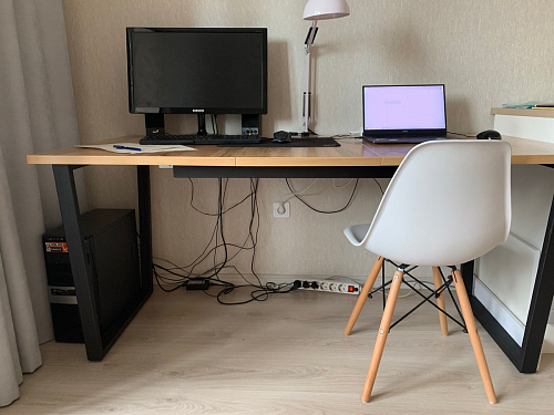 Стол раскладной Лота Лофт 120 25 мм юта / черный матовый фото покупателя 873