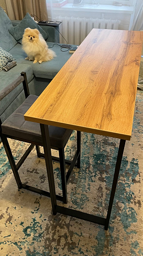 Барная стойка Дилан Лофт 120х40х90 бетон светлый фото покупателя 11