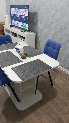 Стул на металлокаркасе Чилли К светло-серый велюр / черный каркас фото покупателя 42