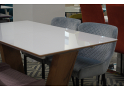 Стул на металлокаркасе Teo light blue / black из шоурума 5