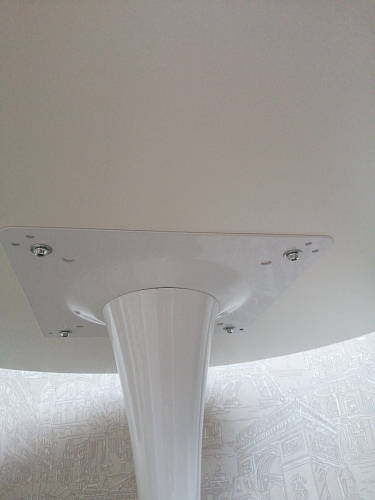 Стол Тулип 90х73 белый мрамор / золото фото покупателя 132