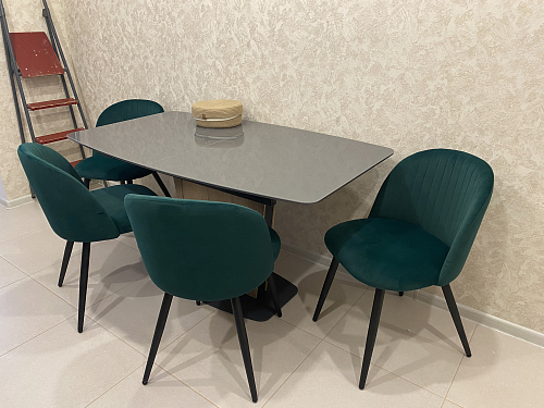 Стул на металлокаркасе Gabi latte / gold / black фото покупателя 893