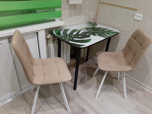 Комплект стульев Чилли 2 шт бежевый / черный фото покупателя 778