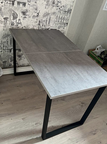 Стол раскладной Лота Лофт 120 25 мм юта / черный матовый фото покупателя 946