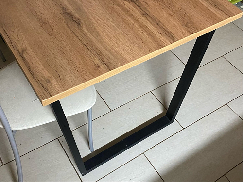 Стол Лота Лофт 140 25 мм черный матовый / бетон фото покупателя 383