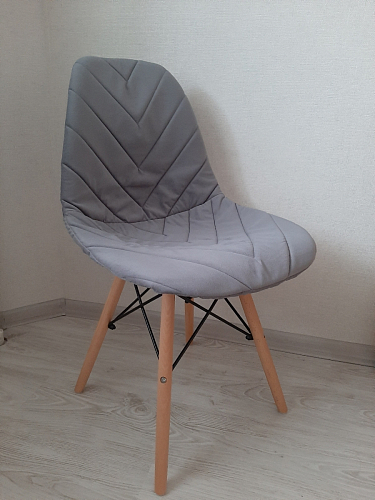 Пластиковый стул Eames PC-015 серо-голубой / дерево фото покупателя 10