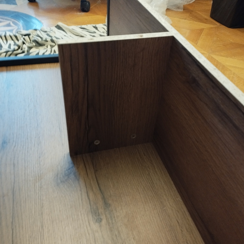 Письменный стол Клер Лофт дуб делано светлый / белый матовый фото покупателя 20