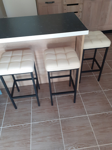 Барный стул Лофт микровелюр катания блэк / черный матовый фото покупателя 291