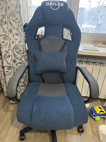 Компьютерное кресло Driver/Драйвер кожзам черный / серый фото покупателя 96