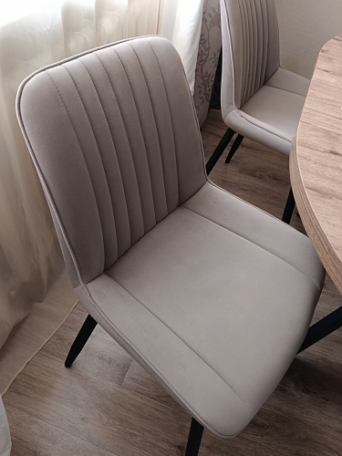 Стул на металлокаркасе Седа К крутящийся светло-серый / белый фото покупателя 89