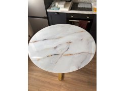 Стеклянный стол Норфолк 100 золото фото покупателя 24