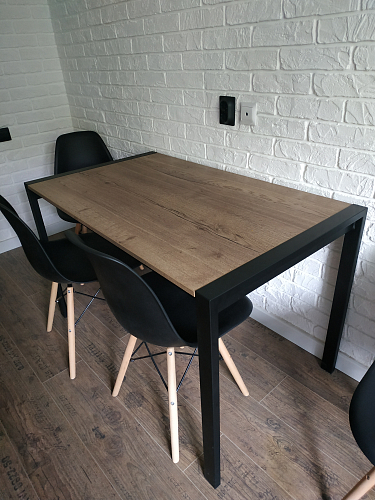 Стол Центавр дуб галифакс / черный матовый фото покупателя 96