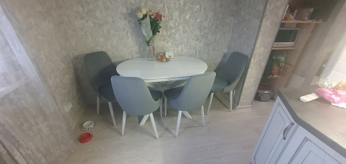 Стул на металлокаркасе Kora gray / black фото покупателя 74