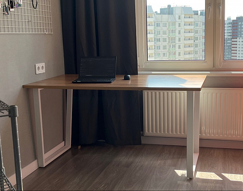 Деревянный стол Лота Лофт 140х80 дуб крафт табачный / черный матовый фото покупателя 539