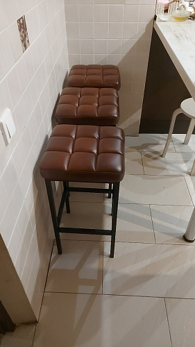 Барный стул Лофт ткань канди грей / черный матовый фото покупателя 5