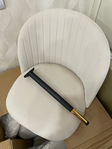 Стул на металлокаркасе Gabi latte / gold / black фото покупателя 479