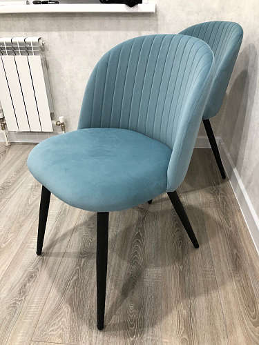 Стул на металлокаркасе Gabi dark beige / black / silver фото покупателя 473