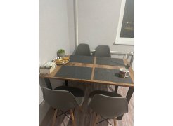 Стол Лота Лофт 140 25 мм черный матовый / бетон фото покупателя 86