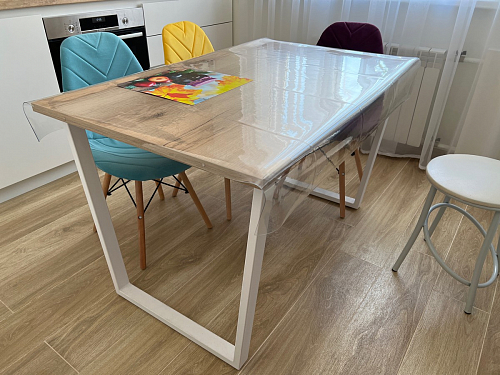 Деревянный стол Лота Лофт 140х80 черный матовый / бетон светлый фото покупателя 909