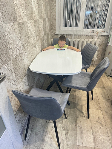 Стул на металлокаркасе Седа К кирпичный / черный фото покупателя 320