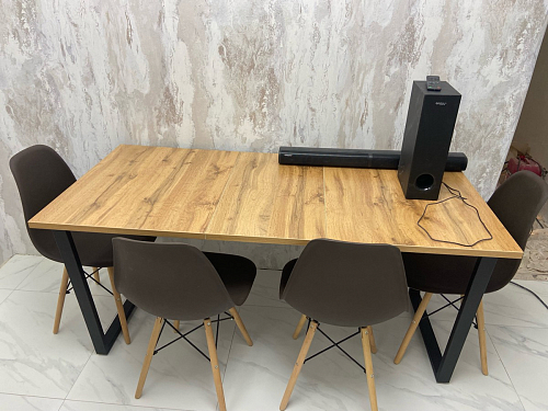 Стол Лота Лофт 120 32 мм бетон / черный матовый фото покупателя 317