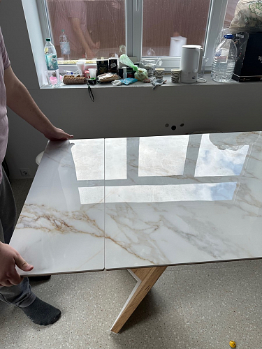 Керамический стол Ливи 140(200)х80х78 carla larkin / дуб монтана фото покупателя 27