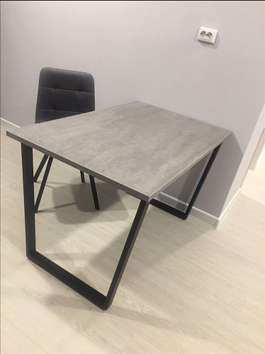 Стол Лота Лофт 120 32 мм бетон / черный матовый фото покупателя 155