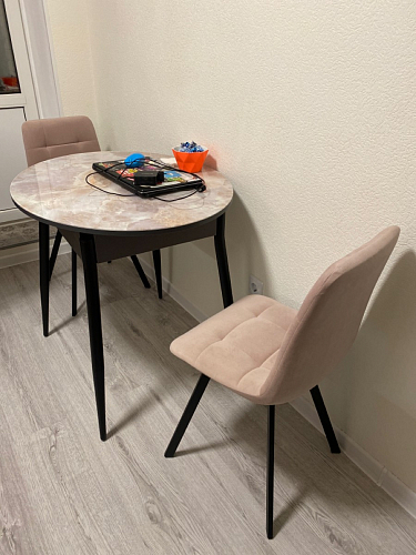 Стул на металлокаркасе Чилли зеленый / черный фото покупателя 1009