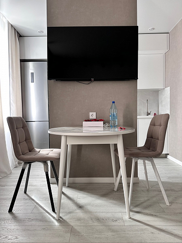 Стул на металлокаркасе Чилли синяя ткань / белый фото покупателя 482