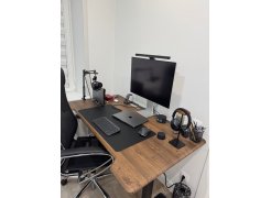 Компьютерный стол Маркос 140х80 голубой / черный фото покупателя 38