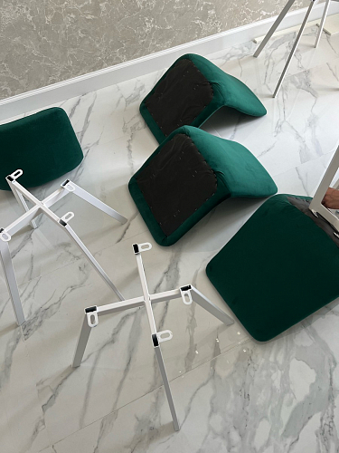 Стул на металлокаркасе Чилли зеленый / черный фото покупателя 820