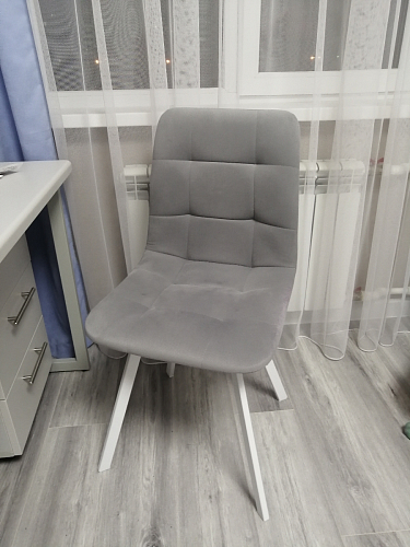 Стул на металлокаркасе Чилли бежевый / белый каркас фото покупателя 1110