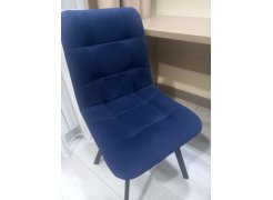 Стул на металлокаркасе Чилли синяя ткань / белый фото покупателя 470