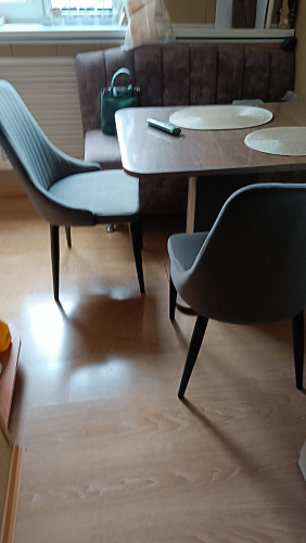 Стул на металлокаркасе Kora dark gray / black фото покупателя 205