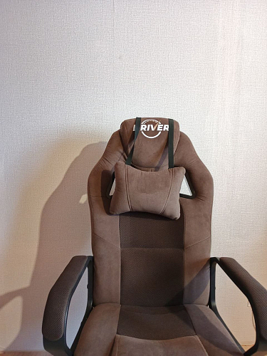 Компьютерное кресло Driver/Драйвер кожзам черный / ткань черный фото покупателя 39