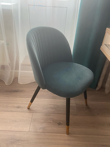 Стул на металлокаркасе Gabi 1 темно-серый / черный фото покупателя 258