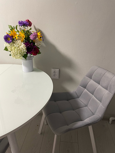 Стул на металлокаркасе Челси бежевый / белый каркас фото покупателя 198