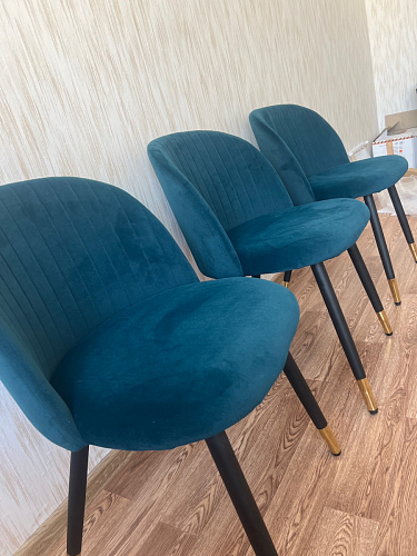 Стул на металлокаркасе Gabi latte / gold / black фото покупателя 65