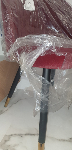 Стул на металлокаркасе Gabi 1 light purple / black / gold фото покупателя 135