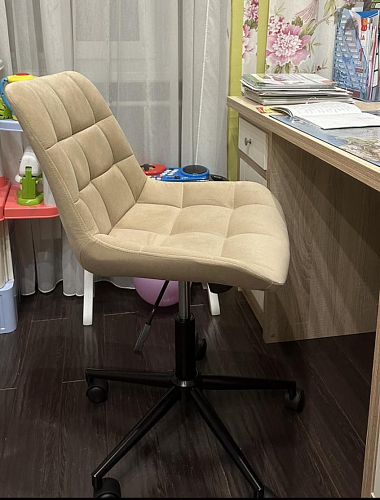 Компьютерное кресло Честер темно-серый велюр velutto 32 / белый фото покупателя 22